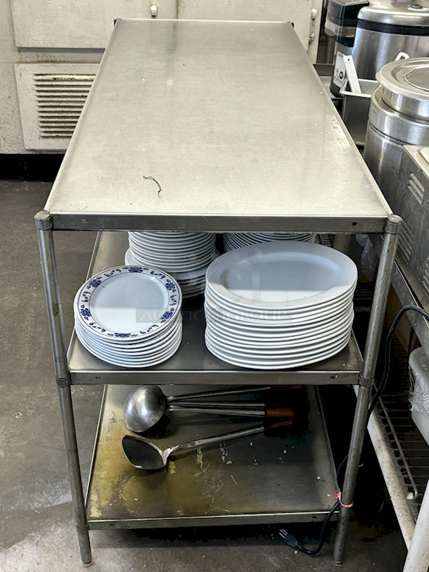 5ft Stainless Steel Work Table With (2) Under-shelves. 60x25x35 - Image 3 of 3