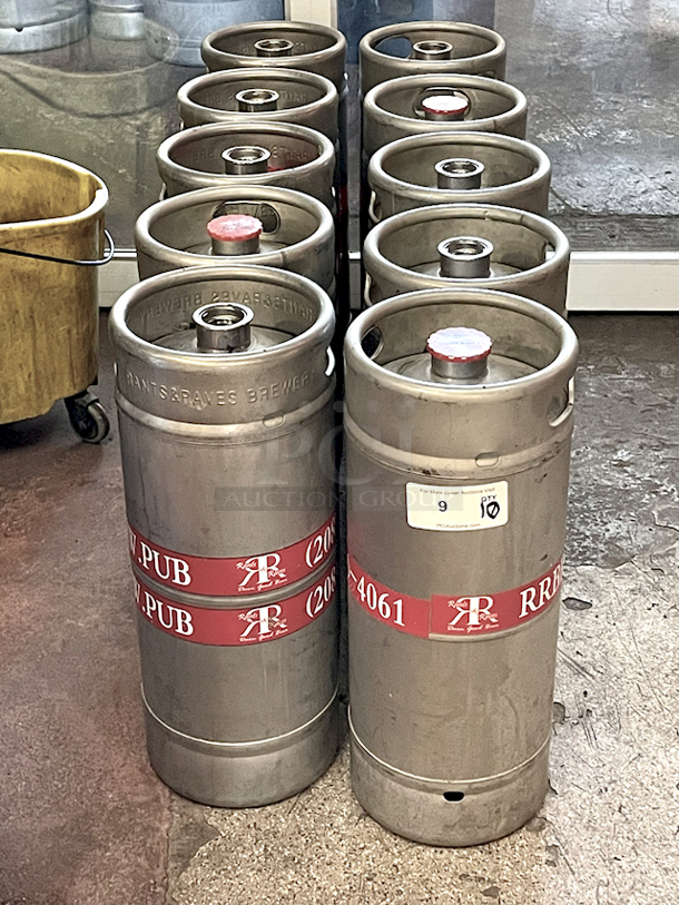AWESOME!! (10) 1/6 Barrel Stainless Steel Kegs. 

10x Your Bid