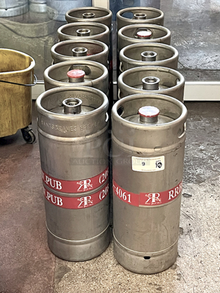 AWESOME!! (10) 1/6 Barrel Stainless Steel Kegs. 

10x Your Bid
