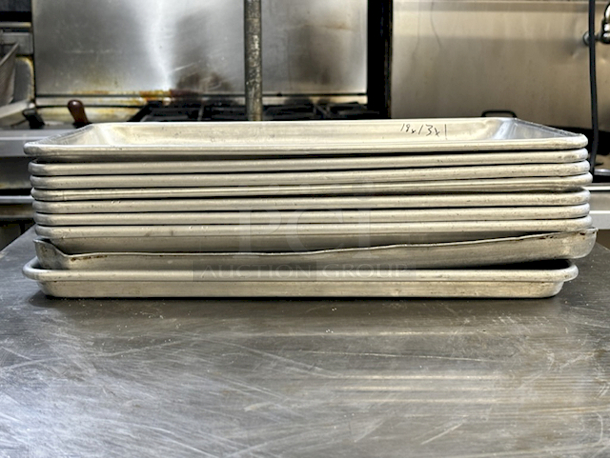 Half Size Sheet Pans. 18x13x1 7x Your Bid.  - Image 2 of 3