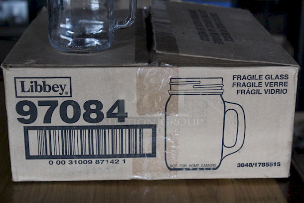 NEW IN THE BOX! Libbey 97084 16 oz. Customizable Drinking Jar / Mason Jar with Handle - Image 2 of 2