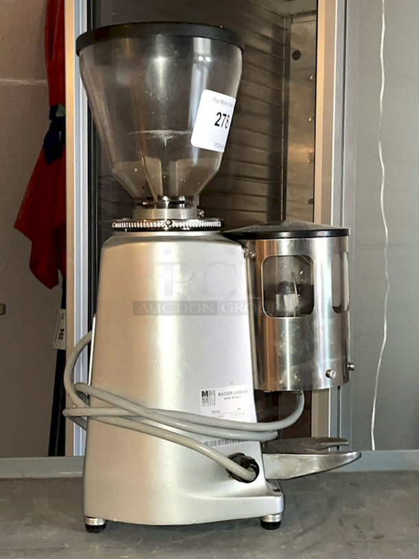 Mazzer Luigi srl Mini Timer Espresso Grinder, Doser. 110VAC, 60Hz, 1 Phase, 2.1 AMPS. Made In Italy.  - Image 2 of 5