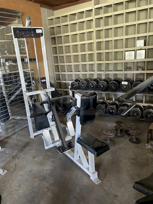 Complete Barbell Weight Set W/ Rack. Pictured Behind Machine. - Image 2 of 3