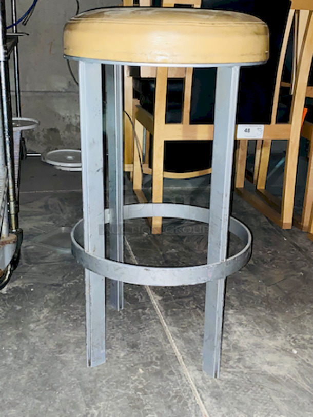 HIGH QUALITY! Padded Steel Barstool With Foot Rests.