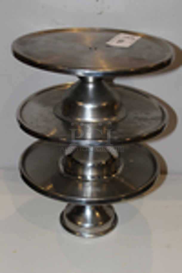 Set of 3 Stainless Steel Round Cake Stands
13x6-1/2
3x Your Bid
