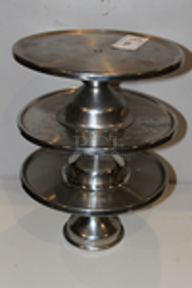 Set of 3 Stainless Steel Round Cake Stands
13x6-1/2
3x Your Bid
 - Image 1 of 6