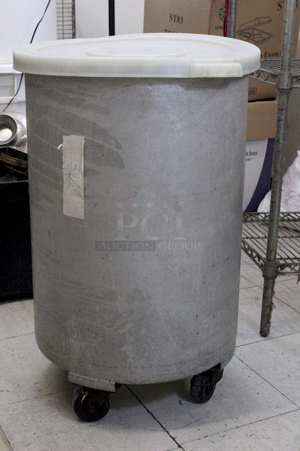 SWEET! 20 Gallon Ingredient Bin With Lid & Scoop On Commercial Casters, Metal.  - Image 2 of 5