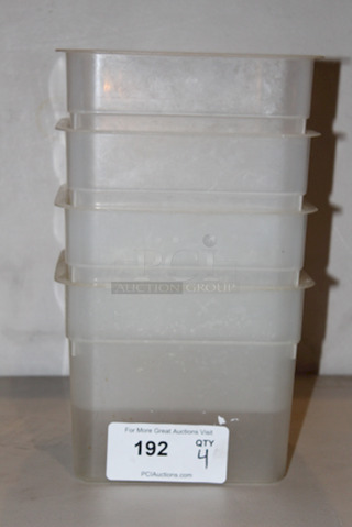 Cambro 8SFSPP 8qt Food Storage Container. 
4x Your Bid

