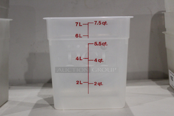 Cambro 8SFSPP 8qt Food Storage Container. 
4x Your Bid
 - Image 5 of 6