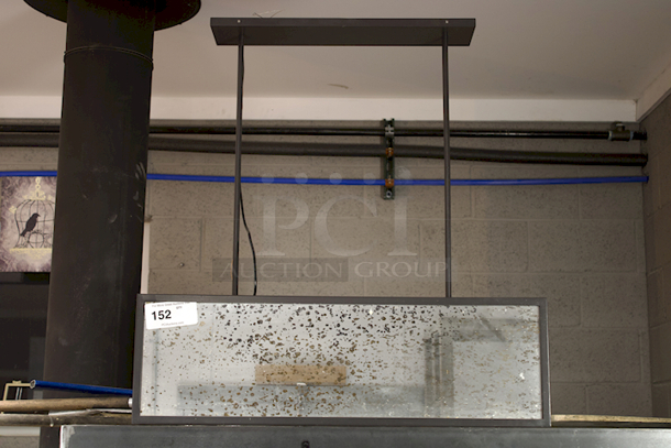 BEAUTIFUL! Smokey Mirror Finish Hanging Glass Light Fixture With All Required Hardware.  - Image 8 of 8