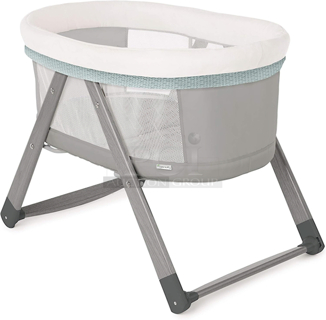 NEW!! Ingenuity Foldaway Rocking Wood Bassinet Portable Folding Rocking Bassinet - Wallace. 37" x 23-1/4" x 28