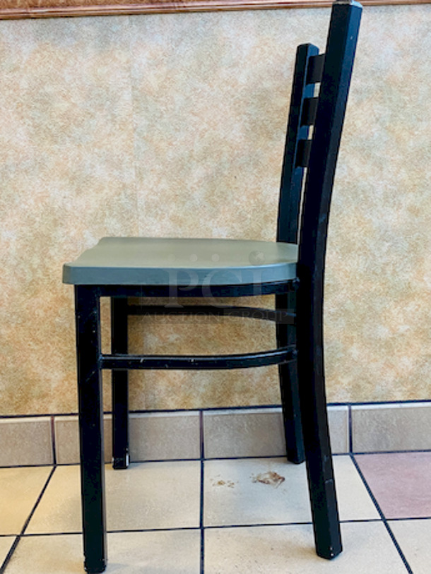 AMAZING! Group of 3 Plymold Quest Ladderback Steel Chairs with Composite Seats
18x18x31-1/2.

3x Your Bid. - Image 6 of 6