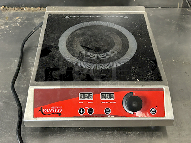 NEW! Avantco IC1800 Countertop Induction Range / Cooker - 120V, 1800W. Multiple Cooking Modes From 140 — 460 degrees Fahrenheit, 15 Power Levels.  - Image 2 of 3