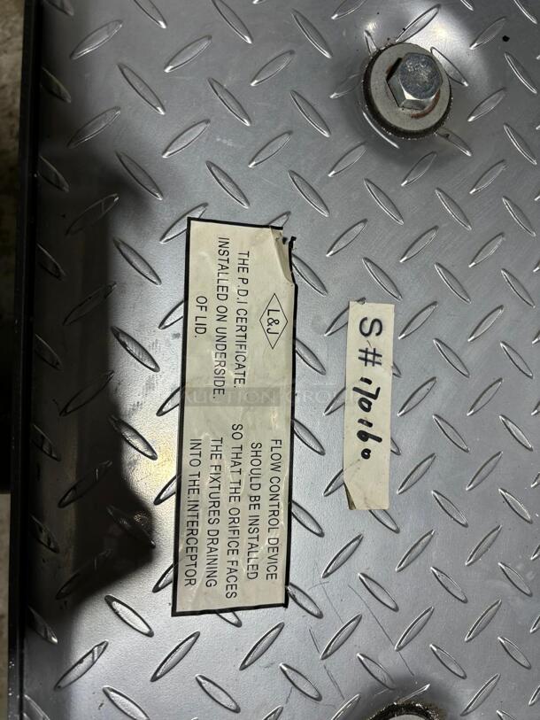 Wentworth 100 Pound Commercial Grease Trap Interceptor for Restaurant Under Sink Kitchen, 50GPM, WP-GT-50
 - Image 2 of 6