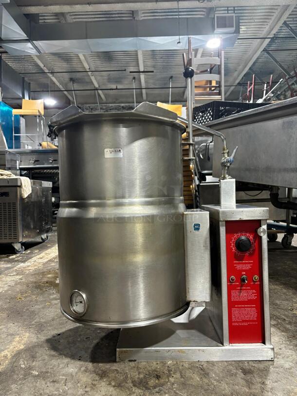 Crown Steam EC-12TW 12 gal. Steam Kettle - Manual Tilt, 2/3 Jacket, 208v/1ph
 - Image 1 of 6