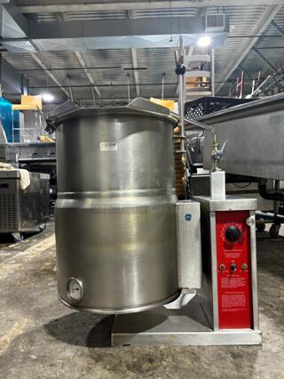 Crown Steam EC-12TW 12 gal. Steam Kettle - Manual Tilt, 2/3 Jacket, 208v/1ph
