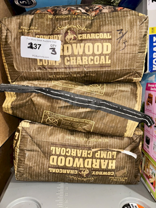 SOUTHERN STYLE Cowboy Charcoal Hardwood Lump Charcoal - 18lb Bags. 3x Your Bid