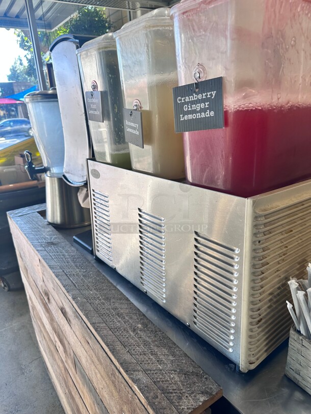 Working Crathco D35-3 Refrigerated Drink Dispenser w/ (3) 5 gal Bowls, Pre Mix, 115v Tested and Working - Image 3 of 5