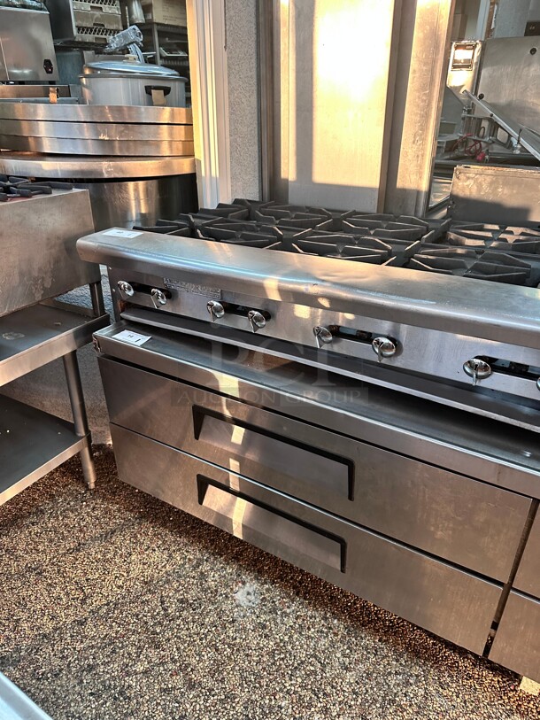 Certified Working American Range Commercial 48 inch Hot Plate with 8 Burners Natural Gas NSF  - Image 4 of 7