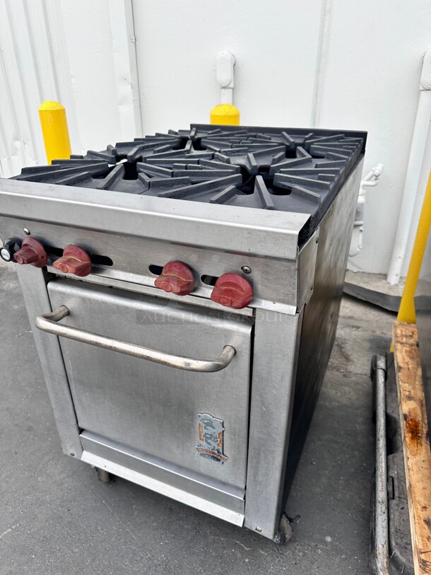 Fully Refurbished Montague 124-S-NG 24 inch Natural Gas Heavy Duty Range - 20,000 BTU Working  - Image 6 of 8