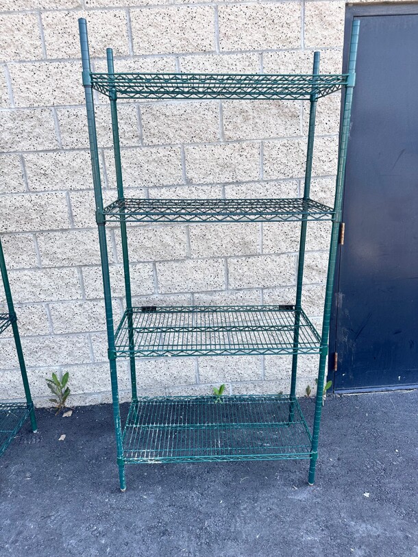 36x20x75  Green Wire Rack - Image 4 of 4