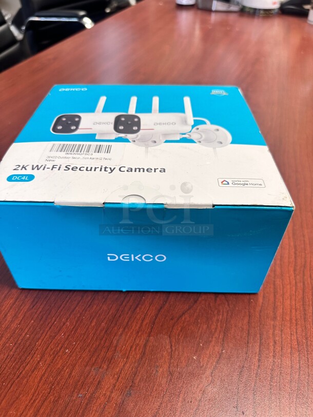New DEKCO 2 Pack Outdoor Security Camera with 2K Color Night Vision Working