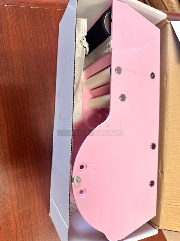 New WELSTIK Manual Gummed Tape Dispenser, for Shipping, Carton and Box Sealing Pink