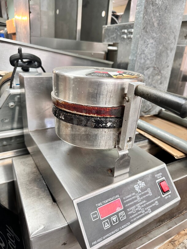 Star SWCBE Single Waffle Cone Baker Makes 8 inch Diameter Cone Waffle 120 Volt Working - Image 1 of 8
