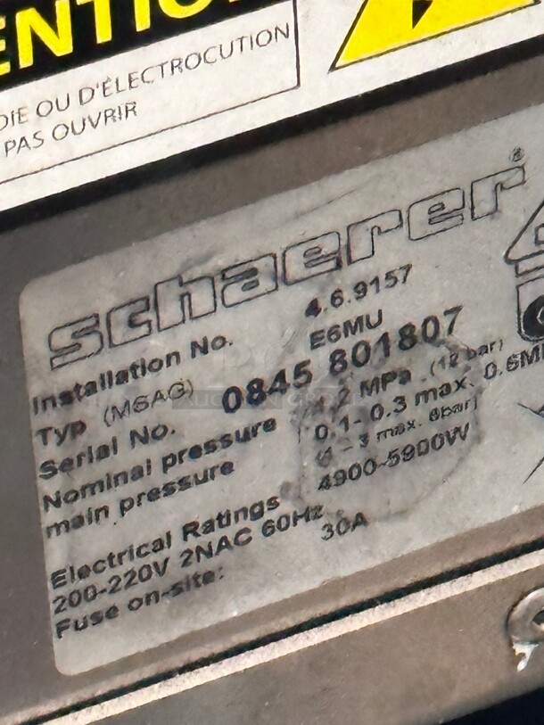 Working Schaerer E6MU Super Automatic Espresso Machine, CERTIFIED TECHNICIAN REFURBISHED - Image 7 of 9