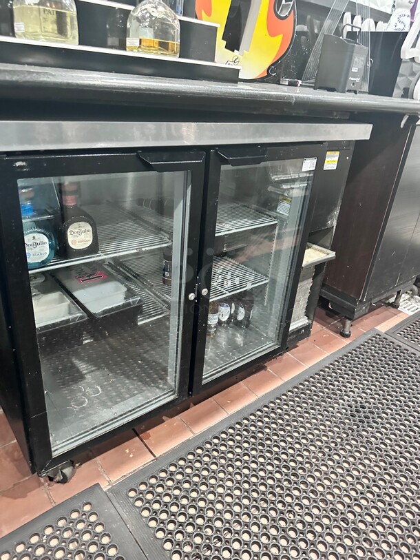 Late Model Beverage Air BB48GY-1-B-27 48 inch Bar Refrigerator - 2 Swinging Glass Doors, Black, 115v Wokring - Image 3 of 9