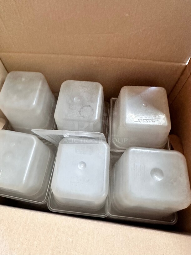 One Lot A Box of Clear Plastic Containers - Image 2 of 2