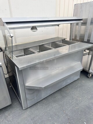 Wells 4 Bays Steam Table Wit Sneeze Guard 220 Volt  