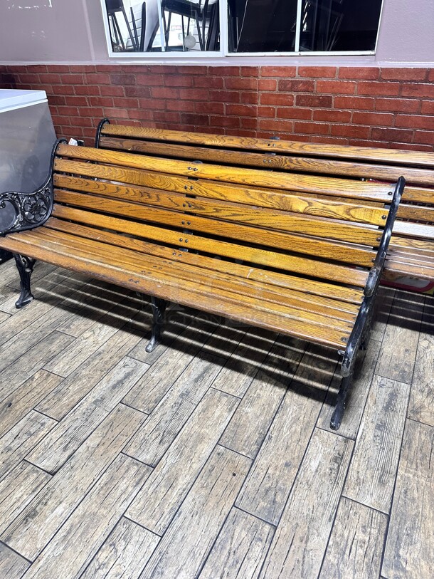Commercial Wood and Metal Benches 
7 feet
5 feet