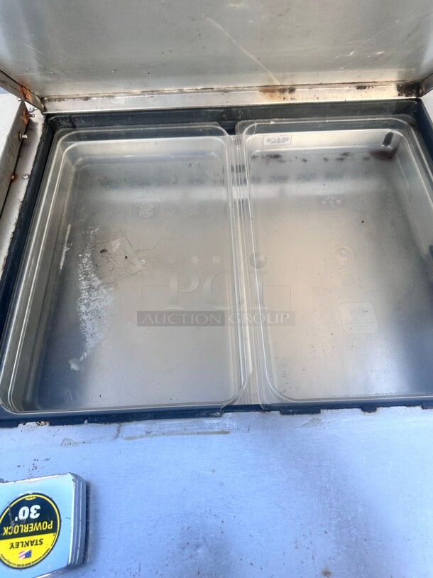 Late Model True TFP-72-30M-D-6 72" Sandwich/Salad Prep Table w/ Refrigerated Base, 115v Working - Image 9 of 11