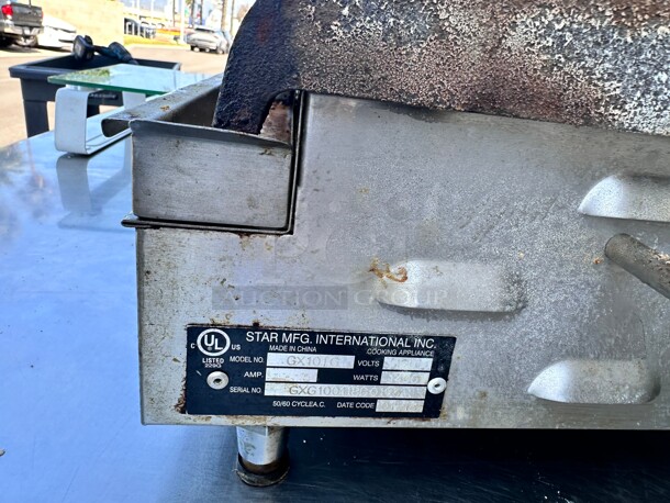 Need Cleaning Grill Express GX10IG Sandwich Grill – 10 Inch Wide – Grooved Platens – 120V, 1PH Working - Image 5 of 6