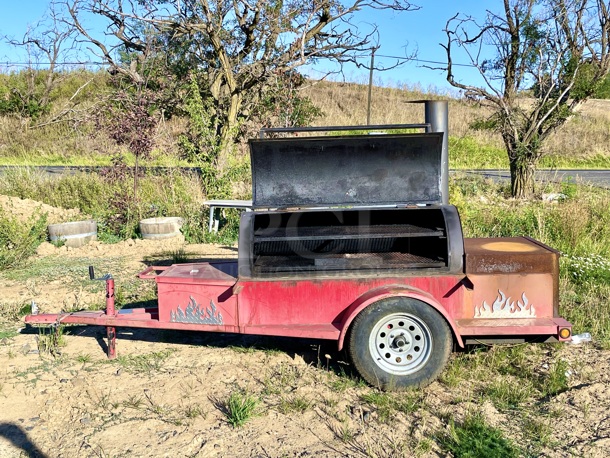 SMOKING DEAL!! BBQ Smoker Trailer. Includes Front Gear Storage Area.  - Image 8 of 8