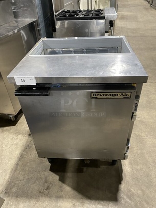 Beverage Air Refrigerated Sandwich Prep Table! Model SUR27 Serial 4405618! 115V 1 Phase! On Casters!  - Image 1 of 8