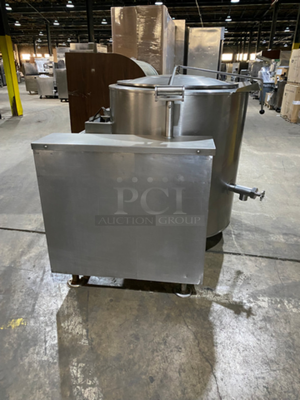 Commercial Natural Gas-Powered Self-Contained Soup Kettle! All Stainless Steel! On Legs! Working When Removed! - Image 3 of 10