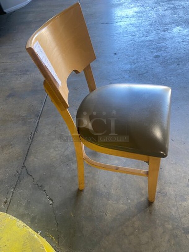 Grey Cushioned Chairs! With Brown Wooden Body! 3x Your Bid! - Image 3 of 6