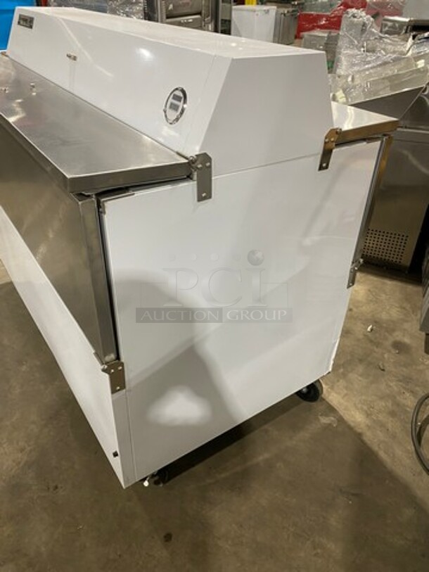 GREAT! NEW! NEVER USED! SCRATCH-N-DENT! Beverage Air Commercial Refrigerated Milk Cooler! With Dual Side Access Doors! Stainless Steel Body! On Casters! Model: STF58 SN: 7203648 115V 60HZ 1 Phase - Image 4 of 8
