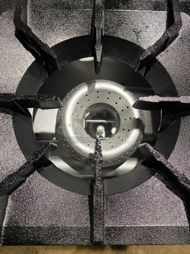 NICE!  American Range Natural Gas Powered 6 Burner Stove! With Full Size Oven Underneath! With Raised Back Splash And Salamander! All Stainless Steel! On Casters! Model: AR6 SN: 201215005 - Image 6 of 12