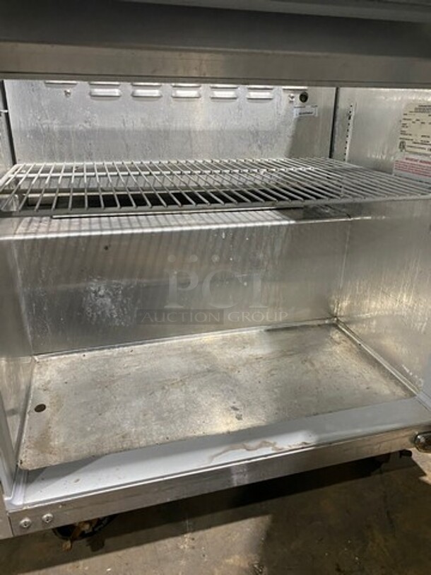 Continental Commercial Refrigerated Sandwich Prep Table! With Commercial Cutting Board! With Single Door Storage Space Underneath! All Stainless Steel! On Casters! Model: SW3212M SN: 15445643 115V 60HZ 1 Phase - Image 6 of 10
