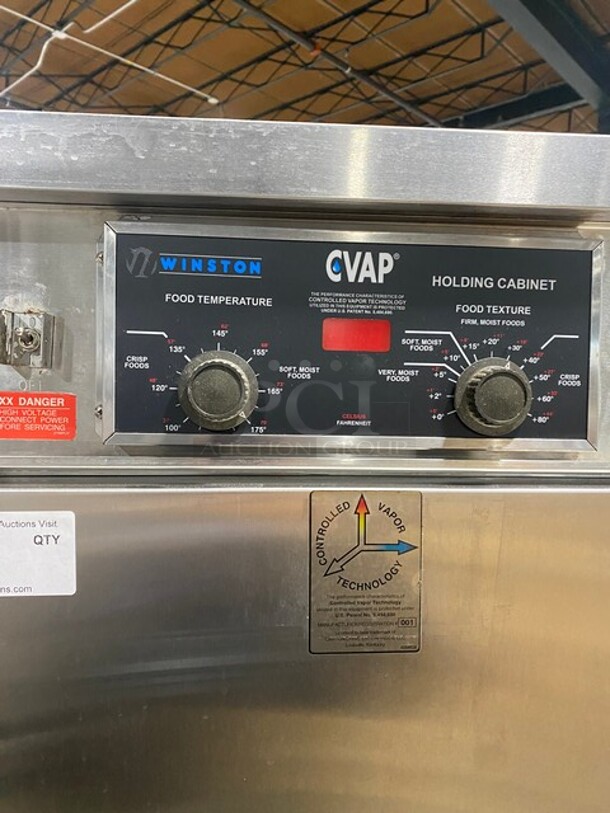 NICE! Winston Cvap Stainless Steel Commercial 2 Split Door Reach In Warming Holding Cabinet on Commercial Casters! - Image 6 of 9