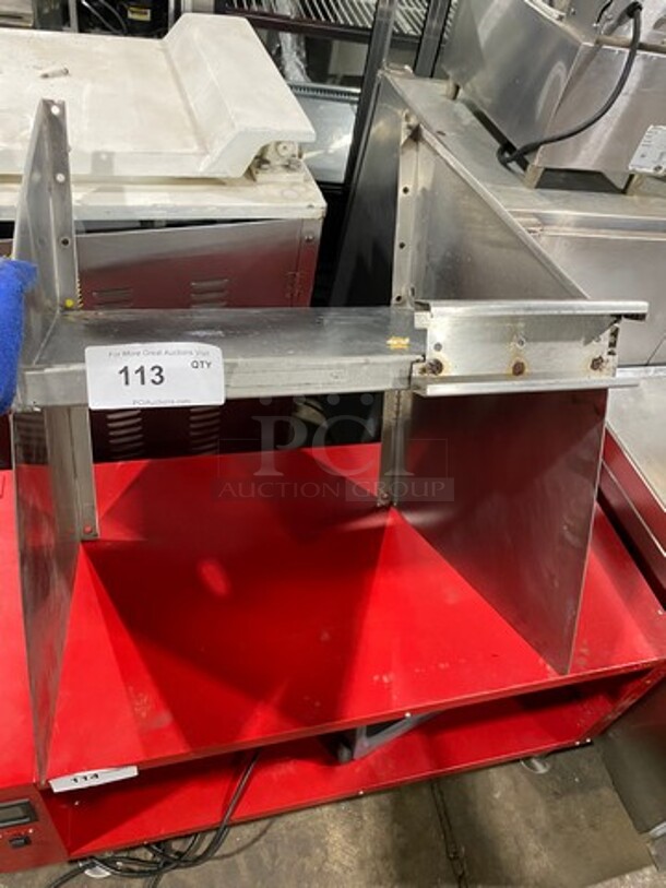 Stainless Steel Wall Mount Shelf! With Side Splashes! - Image 1 of 5