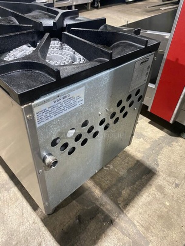 Imperial Commercial Countertop Natural Gas Powered 2 Burner Range! All Stainless Steel! On Small Legs! WORKING WHEN REMOVED! Model: ISPA182 SN: 07371118 - Image 4 of 9