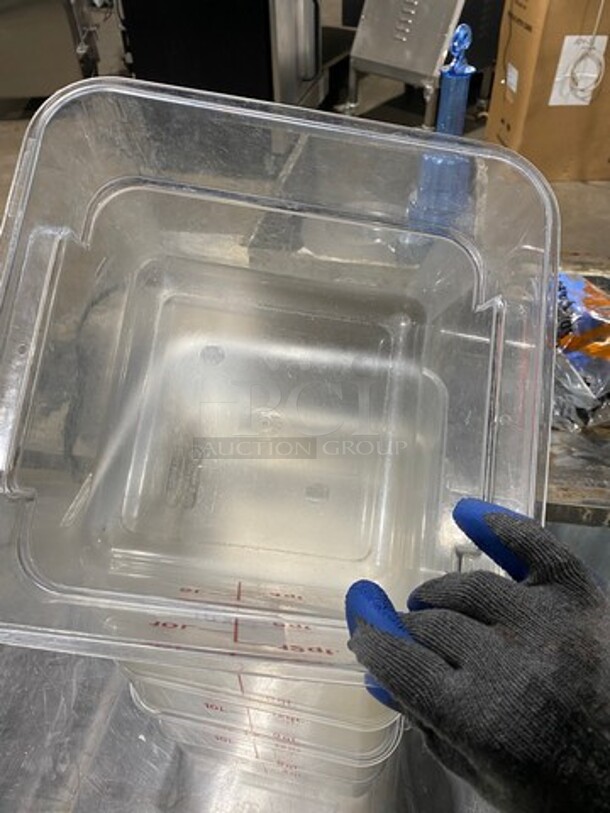 Cambro 12Qt Clear Poly Food Containers! 5x Your Bid! - Image 6 of 7