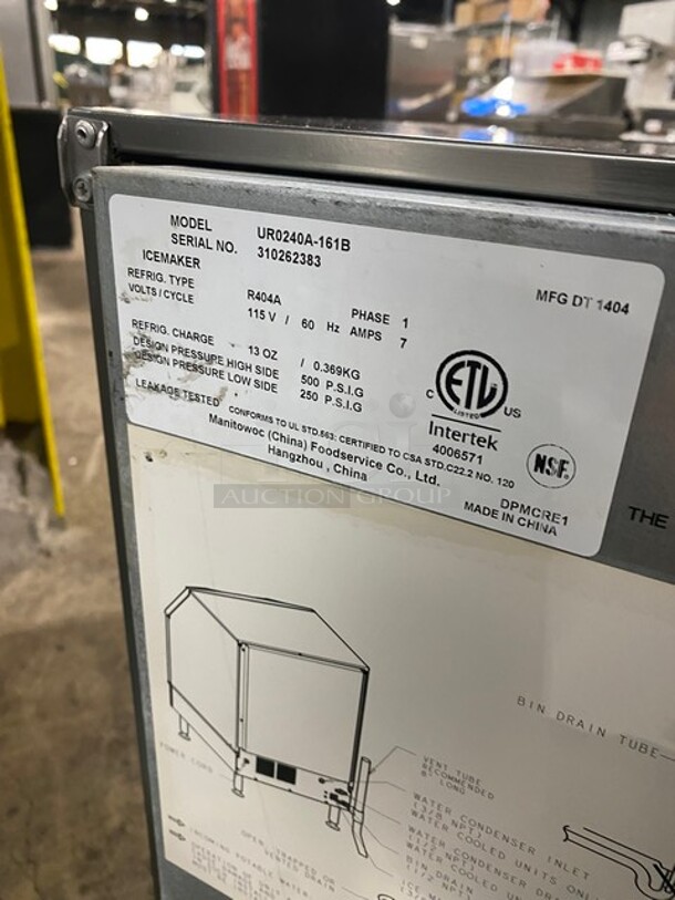 Manitowoc Stainless Steel Commercial Undercounter Self Contained Ice Machine!  MODEL UR0240A161B SN:310262383 115V 1PH - Image 5 of 9
