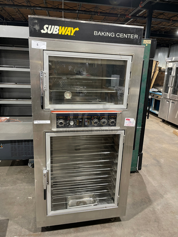 Nuvu Commercial Baking Center Oven Proofer Combo! Stainless Steel! With Metal Oven Racks! On Casters! Model: SUB-123 208V 60HZ 3 Phase