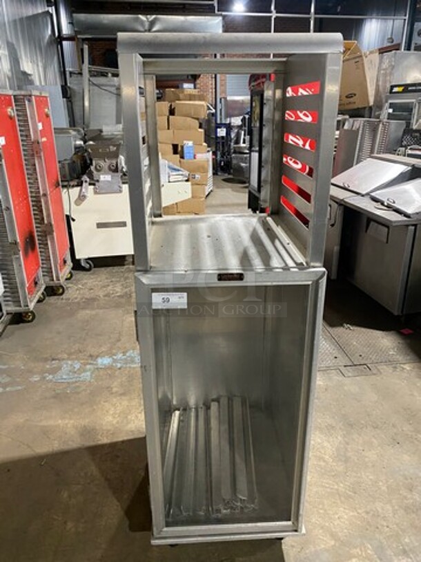 Lockwood Commercial Half Open Half Enclosed Pan Transport Rack! With View Through Door! On Casters! - Image 1 of 6