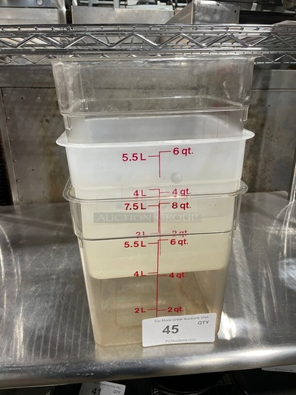 ALL ONE MONEY! Thunder Group Commercial Poly Food Measuring Bins! - Image 1 of 4